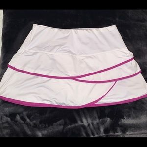 White and Pink Tennis Skirt